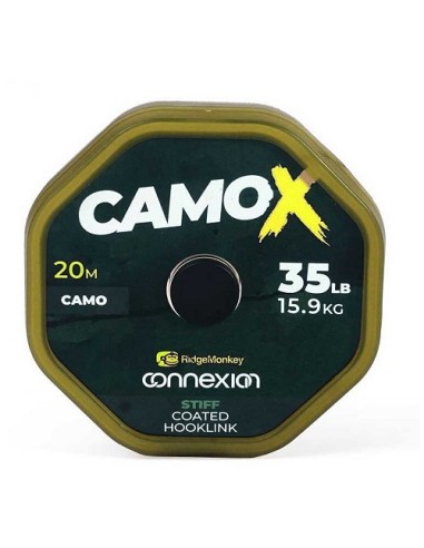 Ridgemonkey camoX stiff coated hooklink 35lb 20m