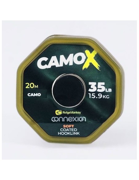 Ridgemonkey camoX soft coated hooklink 35lb 20m