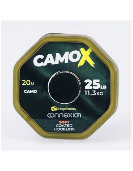 Ridgemonkey camoX soft coated hooklink 25lb 20m