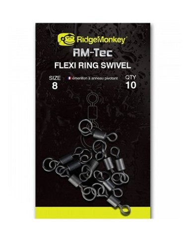 Ridgemonkey flexi ring swivel nº8 10unds