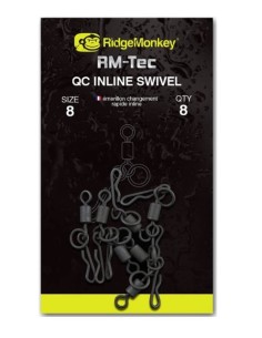 Ridgemonkey quick change inline swivel nº8 8unds