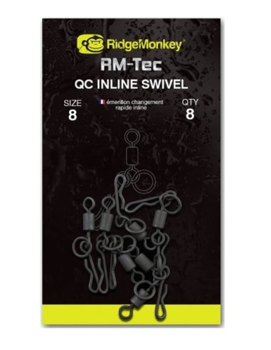 Ridgemonkey quick change inline swivel nº8 8unds