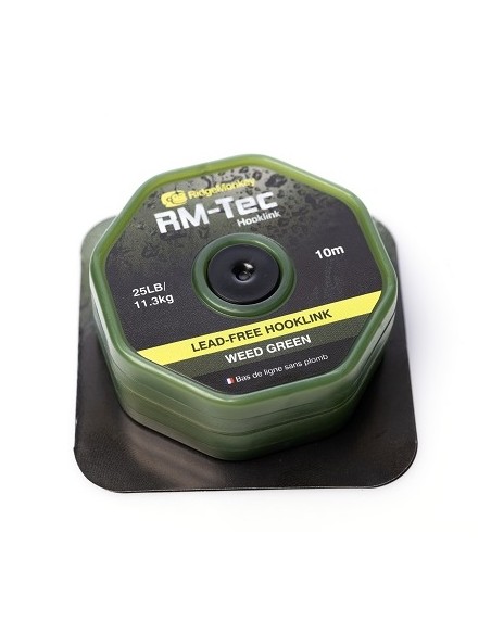 Ridgemonkey lead free leader weed green 50lb 10m