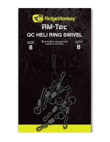 Ridgemonkey quick change heli ring swivel nº8 8unds