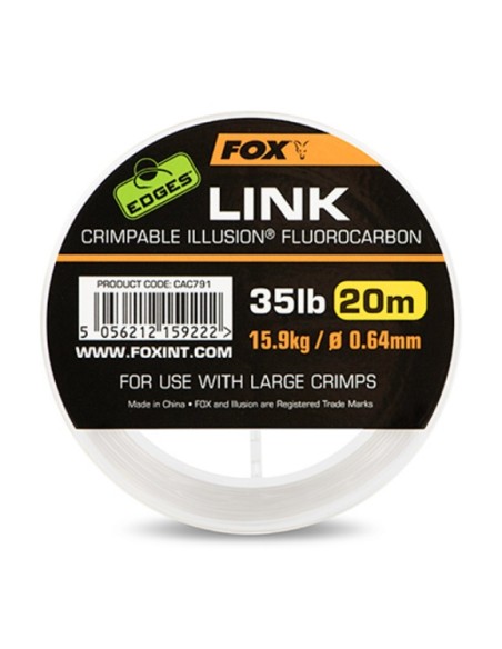 Fox crimpable link fluorocarbon 35lb 0.64mm 20