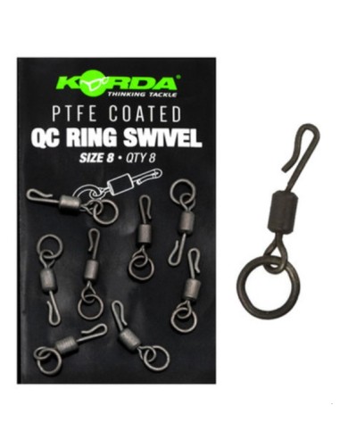 Korda PTFE qc ring swivel nº11 8unds
