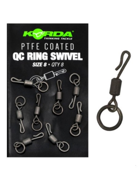 Korda PTFE qc ring swivel nº11 8unds