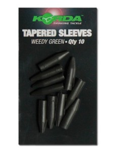 Korda tapered silicone sleeves green 10unds
