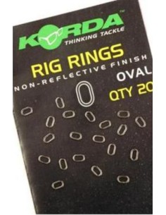 Korda rig rings oval 20uds 2