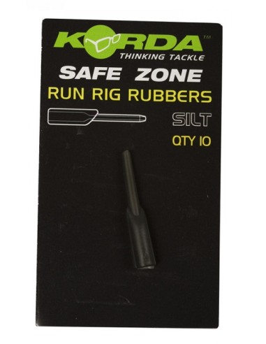 Korda Run Rig Rubber silt(negro)10 unds