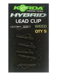 Korda hybrid lead clip green 5uds