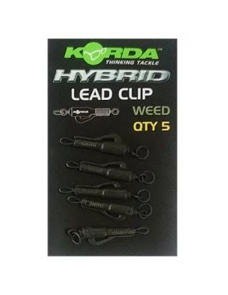 Korda hybrid lead clip green 5uds