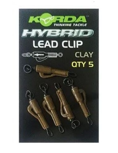 Korda hybrid lead clip brown 5uds
