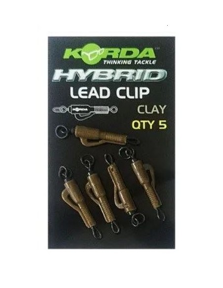 Korda hybrid lead clip brown 5uds