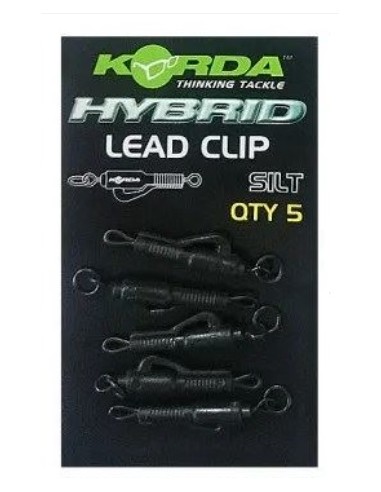 Korda hybrid lead clip silt 5uds