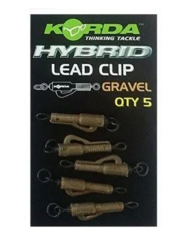 Korda hybrid lead clip gravel 5uds