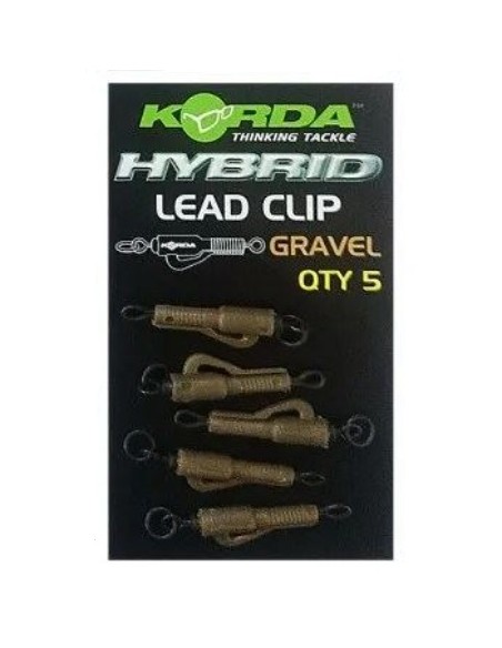 Korda hybrid lead clip gravel 5uds