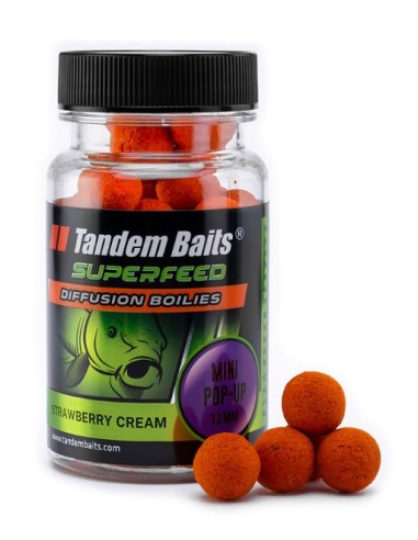 Tandem baits diffusion mini pop-up straberry cream 12mm 30gr