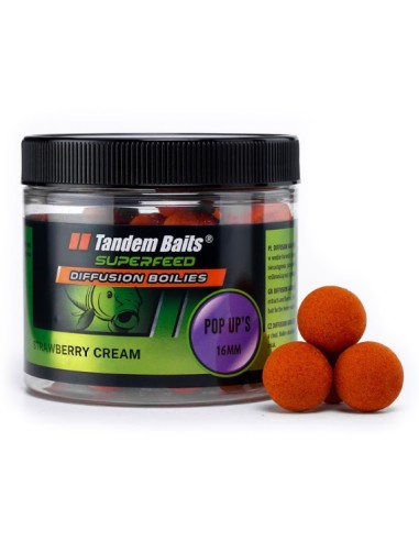 Tandem baits diffusion pop-up straberry cream 16mm 70gr