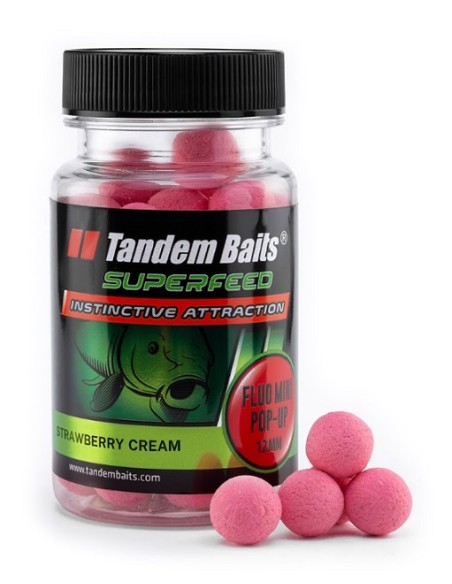 Tandem NEW fluro mini pop-up halibut strawberry 12mm 30gr