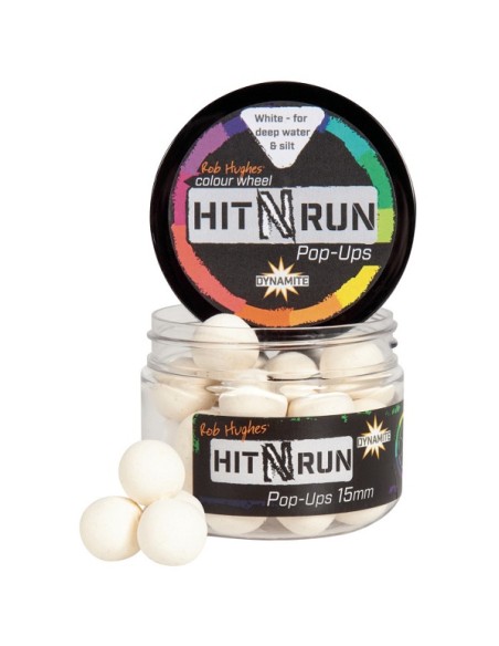 Dynamite baits hit n run pop-up blanco 15mm
