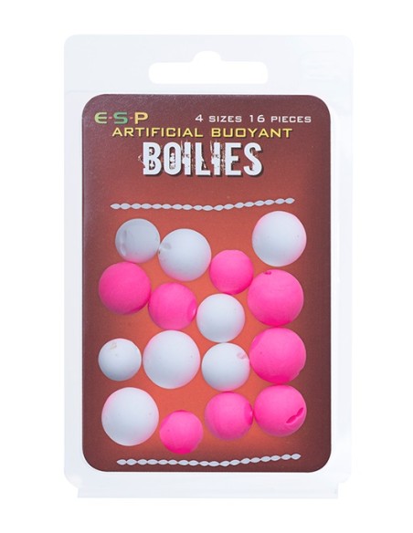 Esp boilies goma rosa blanco 16unds