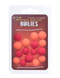 Esp boilies goma rojo naranja 16unds