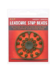 ESP leadcore stop beads verde  20unds