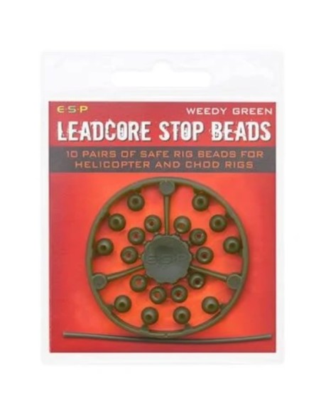 ESP leadcore stop beads verde  20unds