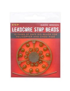 ESP leadcore stop beads brown 20unds