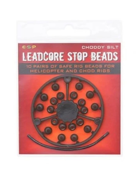 ESP leadcore stop beads negro 20unds