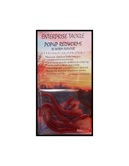 Entreprise pop-up imitation red worm(lombrices) 8 unds