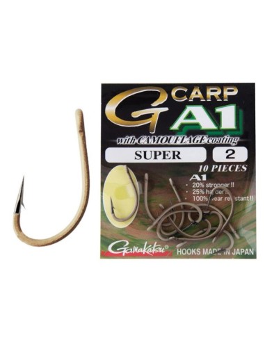 Gamakatsu g-carp AI camo super brown nº2 10unds