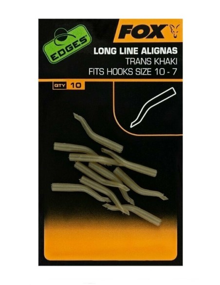 Fox aligner long khaki hook nº7-10 10unds