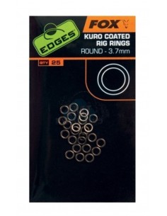 Fox anillas kuro koated rig rings 3.7 mm. 25 uds.