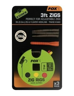 Fox anzuelos montados zig floater 12lb 3ft(0.9m) nº8 unds