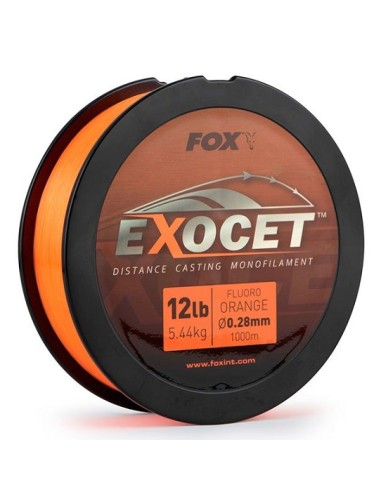 Fox exocet fluoro orange mono 0.28mm 12lb 1000m