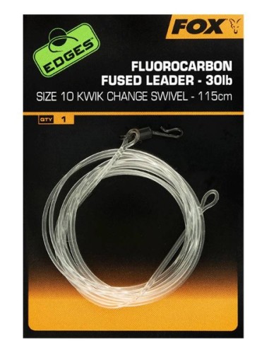 Fox fluorocarbon fused leader kwik change 30lb nº7 115cm