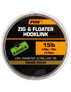 Fox zig floater hooklink 0.30mm 15lb 100m