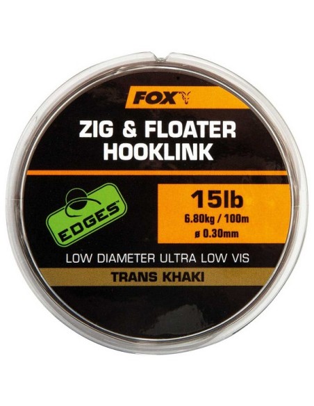 Fox zig floater hooklink 0.30mm 15lb 100m