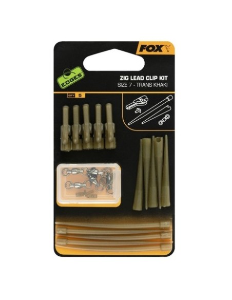 Fox kit khaki  zig lead clip 5unds