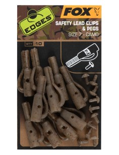 Fox safety lead clip pegs camo nº7 10unds
