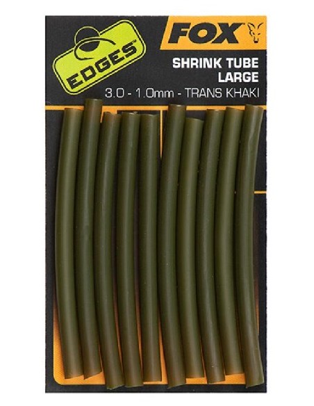 Fox shrink tube khaki large 3.0mm-1.0mm 10unds
