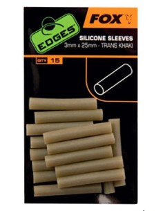 Fox silicona sleeves khaki 3x25mm 15unds