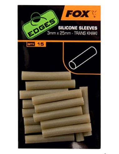 Fox silicona sleeves khaki 3x25mm 15unds