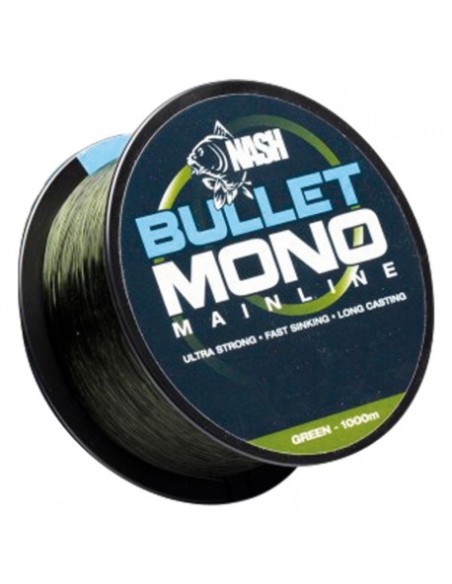 Nash bullet mono weed green 0.40mm 20lb 1000m