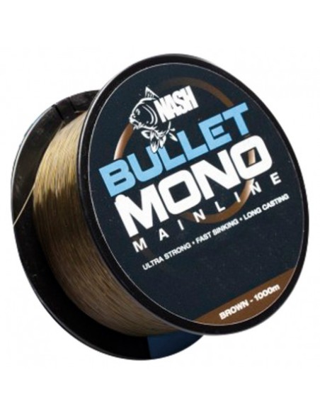 Nash bullet mono gravel brown 0.33mm 12lb 1000m