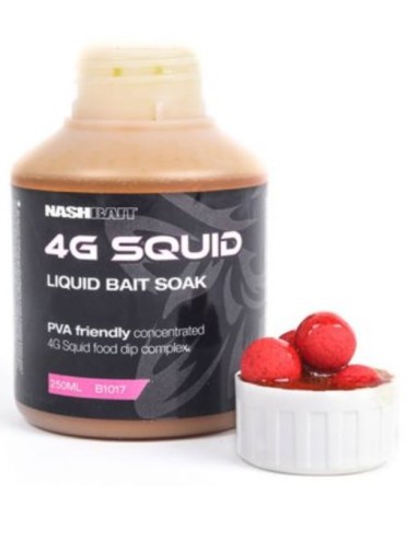 Nash liquid bait soak 4G SQUID 250ml