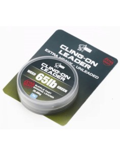 Nash cling-on leader weed green  65lb 7m 2