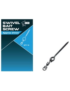 Nash swivel bait screw 21mm 10unds